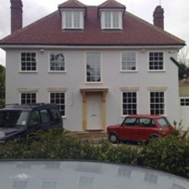 Detached house with new roofing