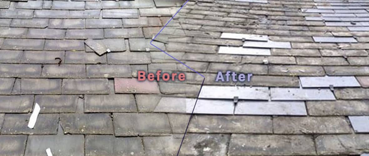 Before after roof repairs